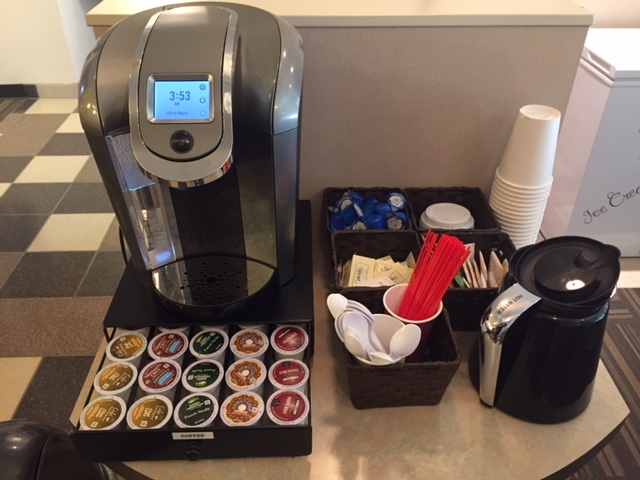 Enjoy a cup of coffee, hot chocolate or tea when you come in for your appointments!